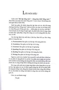 BÀI TẬP TIẾNG ANH LỚP 7 (Dùng kèm SGK Tiếng Anh i-learn Smart World)